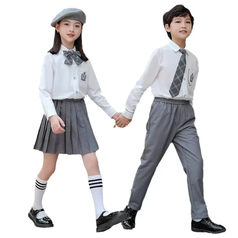 Custom-School-Uniforms-Boys-and-Girls-White-Shirt-With-Tie-Primary-Secondary-School-Shirt-Uniforms