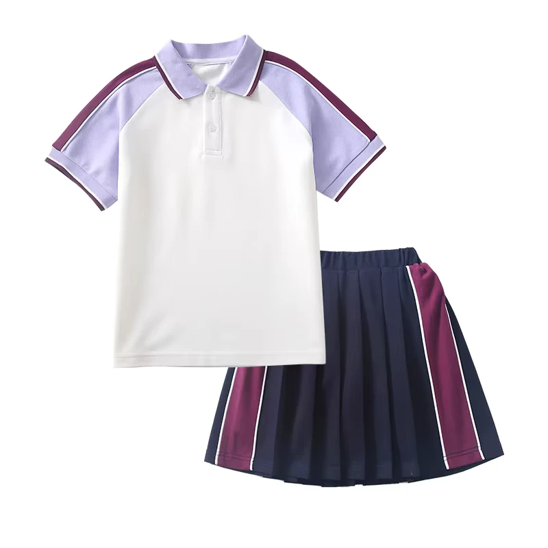 Custom-School-Uniforms-Tracksuit-for-Girls-and-Boys-Summer-Cotton-Sportswear-Polo-School-Uniform