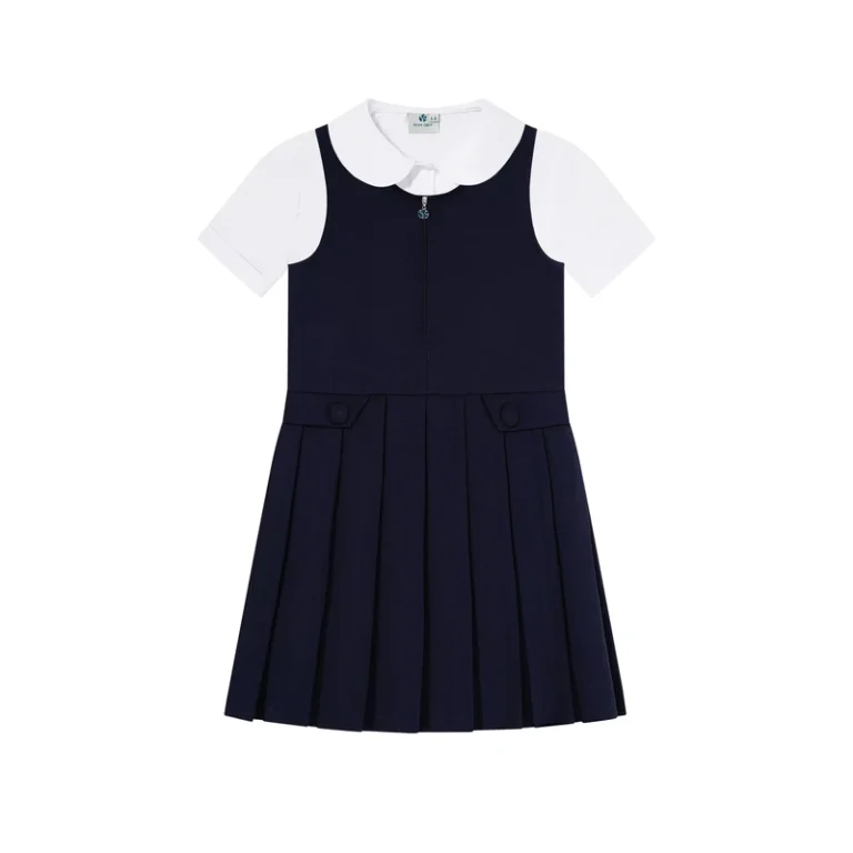 Custom-Short-Sleeve-White-Shirts-Uniform-Designs-for-High-School-Dress-Set-School-Uniform-Girl-Short-Dress-Pinafores-Shirt-Suit