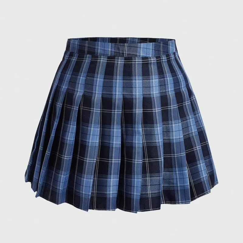 Custom-Size-Plaid-Skirts-School-Uniforms-for-Primary-School-Students-Factory-Supplied-Summer-Wear