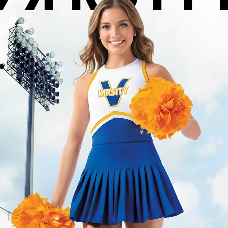 Custom-Sleeveless-Two-Piece-Cheerleading-Uniform-Color-Block-School-Team-Cheer-Uniform