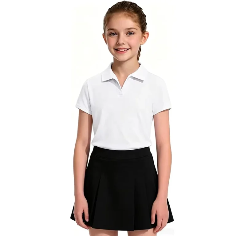 Custom-Solid-Color-Golf-Tennis-School-Uniform-Short-Sleeve-T-Shirts-V-Neck-Collared-Quick-Dry-Tops-Girls-Polo-Shirts