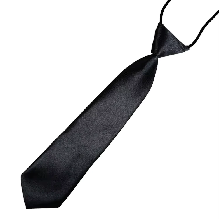 Custom-Solid-Polyester-Formal-Uniform-School-Tie-for-Kid-With-LOGO