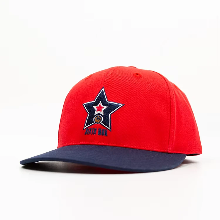 Custom-Sports-Team-Flat-Brim-Cap-Embroidery-Logo-6-Panel-Snapback-Closed-Back-Sports-Club-Hat