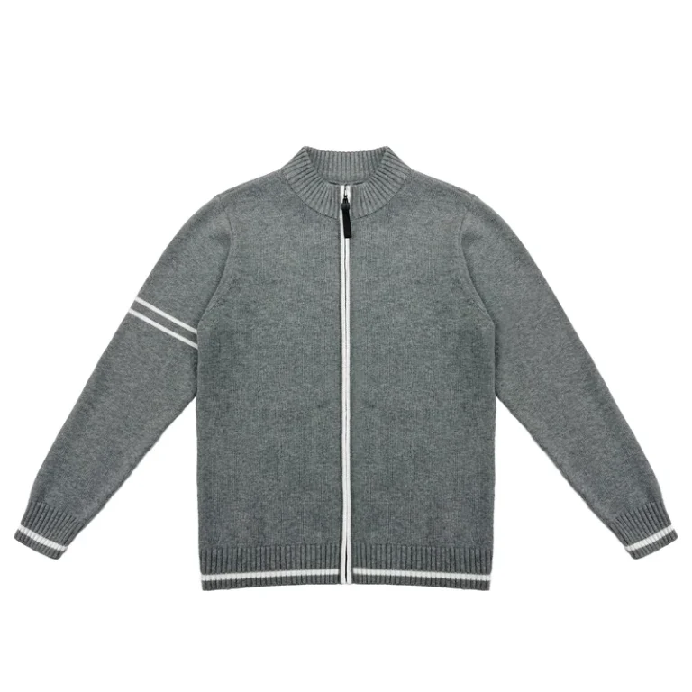 Custom-Spring-and-Autumn-Kid-Jacket-Children-School-Uniform-Wear-Solid-Color-Zipper-Simple-Cardigan-Breathable-Sweater
