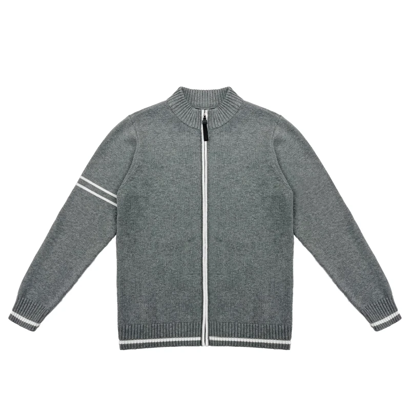 Custom-Spring-and-Autumn-Kid-Jacket-Children-School-Uniform-Wear-Solid-Color-Zipper-Simple-Cardigan-Breathable-Sweater