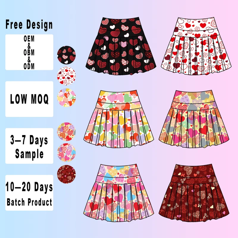 Custom-Sprinkles-Girls-Summer-Holiday-Print-Yoga-Skirts-Athletic-Fashion-Children-Sports-Clothing