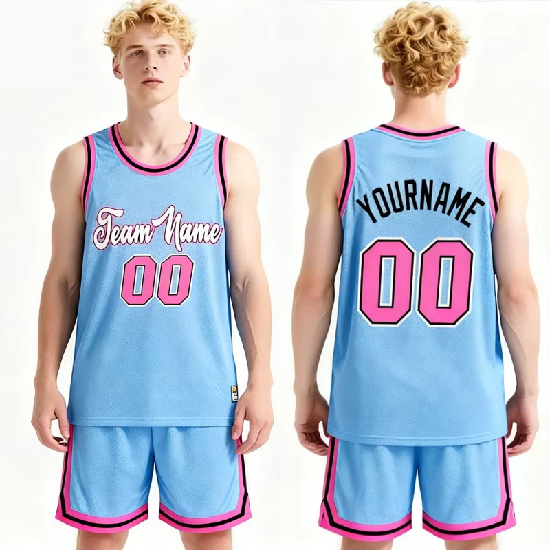 Custom-Sublimated-Design-Basketball-Uniform-Youth-Boy-Blue-Practice-Vintage-Basketball-Jersey