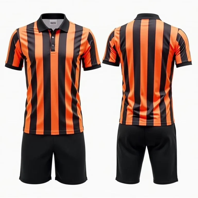 Custom-Sublimated-Yellow-Black-Volleyball-Polo-Jersey-Volleyball-Referee-Uniforms
