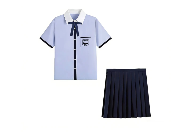 Custom-Summer-School-Uniform-Short-Sleeved-Set-for-Children-British-Academy-Style-Shirt-Skirt-or-Pants-Set-High-Quality