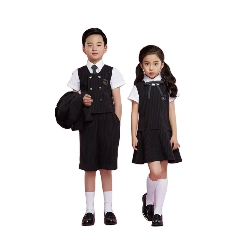 Custom-Summer-School-Uniforms-Girls-White-Cotton-and-Polyester-Shirt-Primary-School-Dress-Uniform-Design-for-Kids