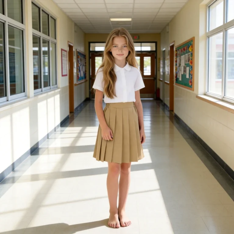Custom-TR-Factory-Directly-Children-Plus-Size-Preppy-Style-Above-Knee-Pleated-Khaki-Girls-Skirt-Polyester-Cotton