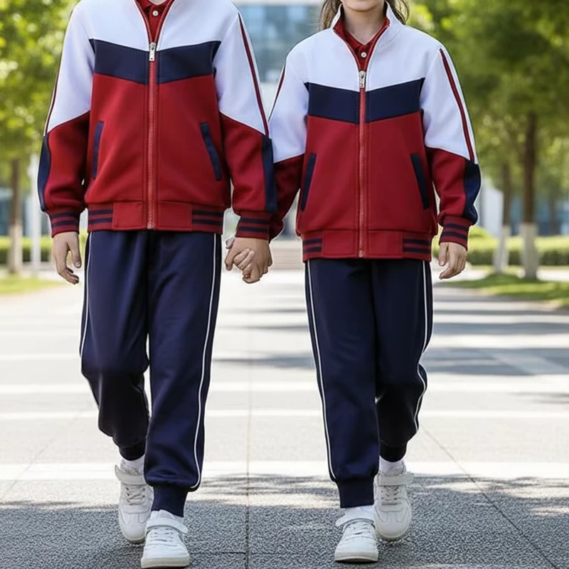 Custom-Unisex-Children-Plus-Size-Spring-Sport-Tracksuit-Polyester-cotton-Quality-School-Uniforms