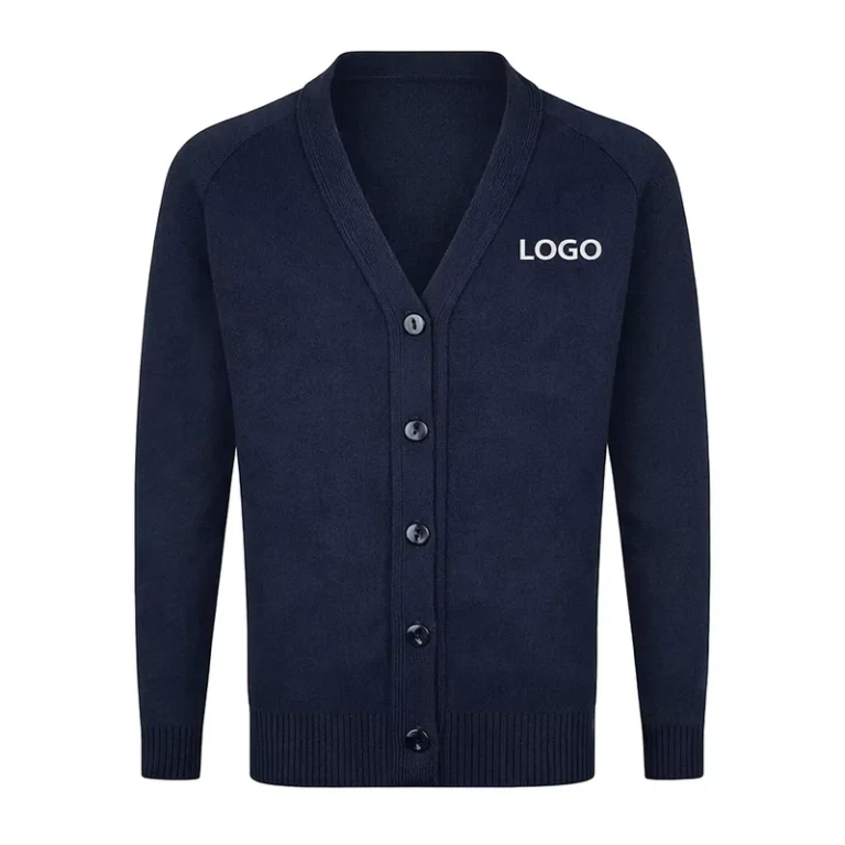 Custom-Unisex-Knit-Cardigan-Sweater-Primary-School-Uniform-Print-Logo-Childrens-Polyester-Cotton-Long-Sleeve-Coat