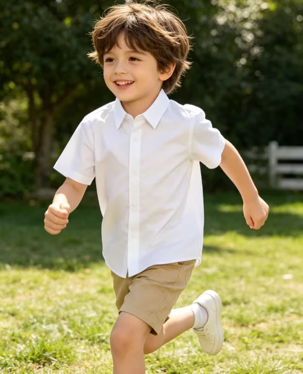 Custom-Unisex-School-Uniform-Shirts-OEM-Multiple-Colors-7-Day-Sample-In-Stock-Kids-Clothing-Factory-Foshan
