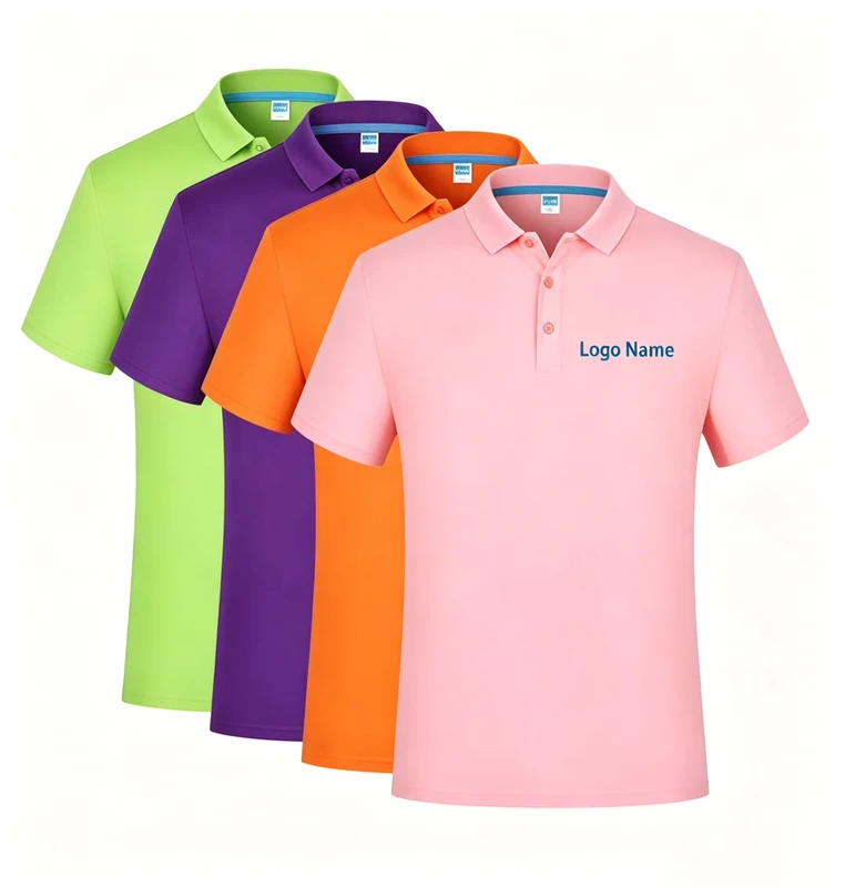 Custom-Unisex-Solid-180g-Knitted-Casual-Shirts-with-Logo-Quick-Dry-100-Polyester-Uniform-Polo-Shirt