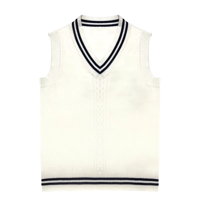 Custom-Unisex-V-Neck-Sweater-Vest-Primary-School-Uniform-Childrens-100-Cotton-Fall-Winter-Knit-Vest