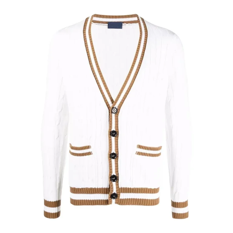 Custom-V-Neck-Contrasted-Striped-Cable-Knit-Pattern-Uniform-Varsity-Cardigan-High-School-Sweater-Wool-Sweater-for-Men