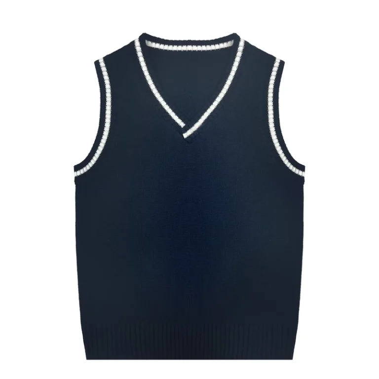 Custom-V-Neck-Sleeveless-Primary-School-Childrens-Unisex-100-Cotton-Fall-Winter-School-Uniform-Sweater-Vest-Pullover-Knitted