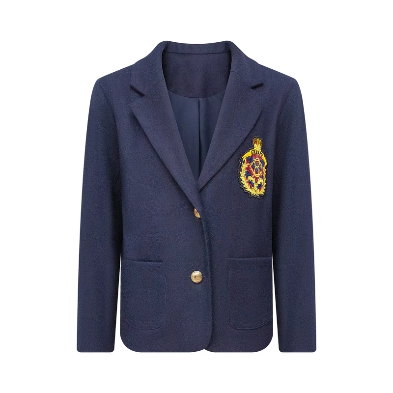 Custom-Vintage-Badge-Embroidered-Navy-Suit-Jacket-Woman-Luxury-School-Uniforms-College-Blazer-Ladies-High-Quality