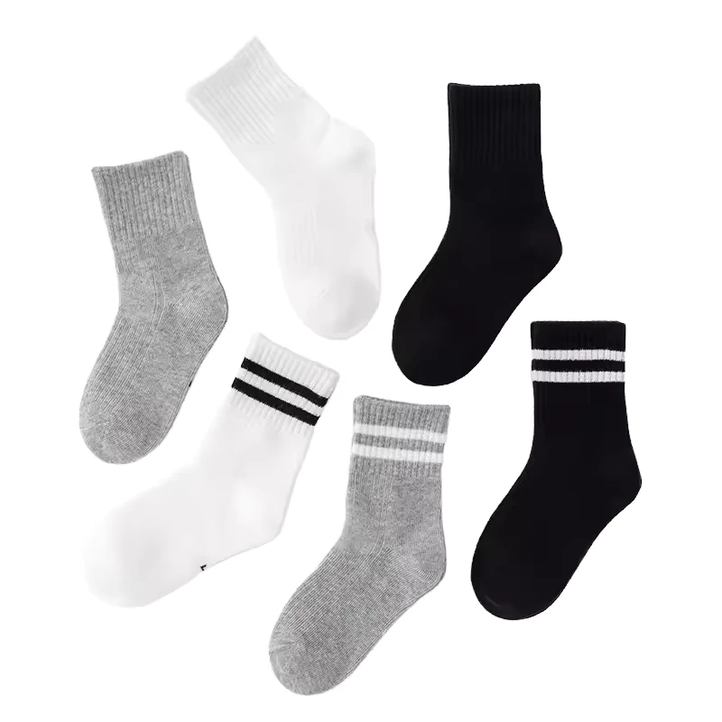 Custom-White-100-Cotton-Thin-Crew-Sports-Socks-Students-Boys-Girls-School-Uniform-Bottom-Logo-Summer-Design