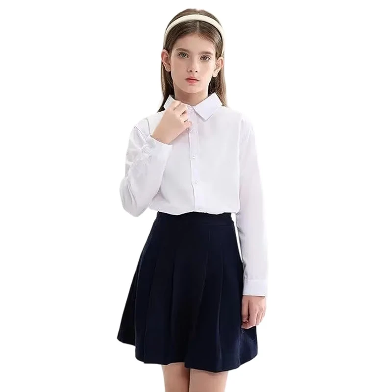 Custom-White-Girls-Shirts-Cotton-School-Uniform-Shirt-for-Girls-Factory-OEM