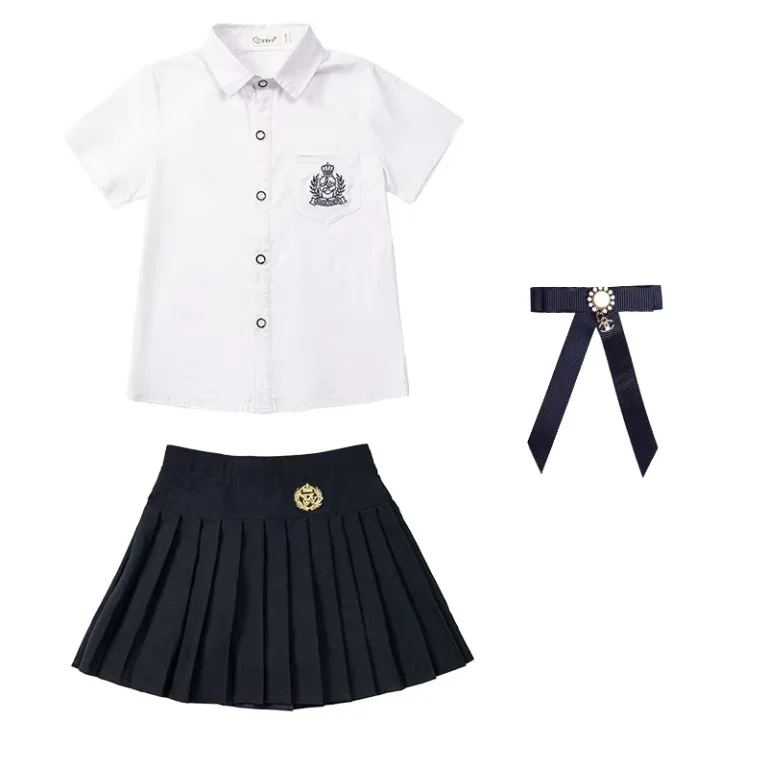 Custom-White-Shirt-School-Uniform-Sets-for-Primary-School-Boys-and-Girls-Clothing-for-Students