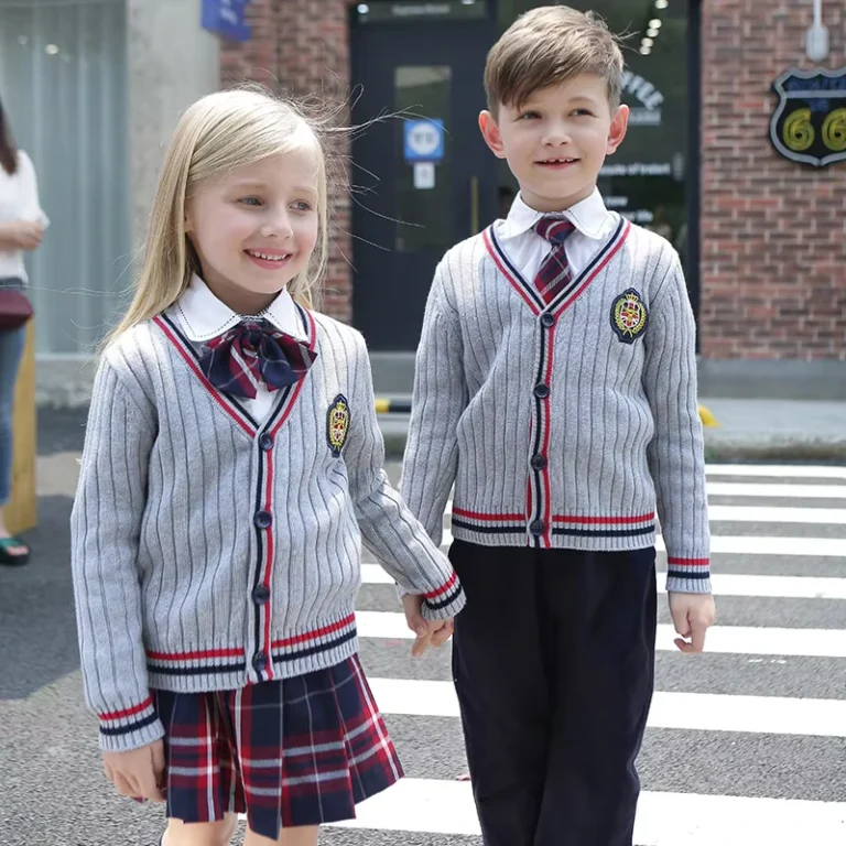 Custom-Winter-Primary-Cardigan-Sweater-Jacket-Plaid-Skirt-and-Pants-Kids-Boys-Girl-High-School-Uniform-1