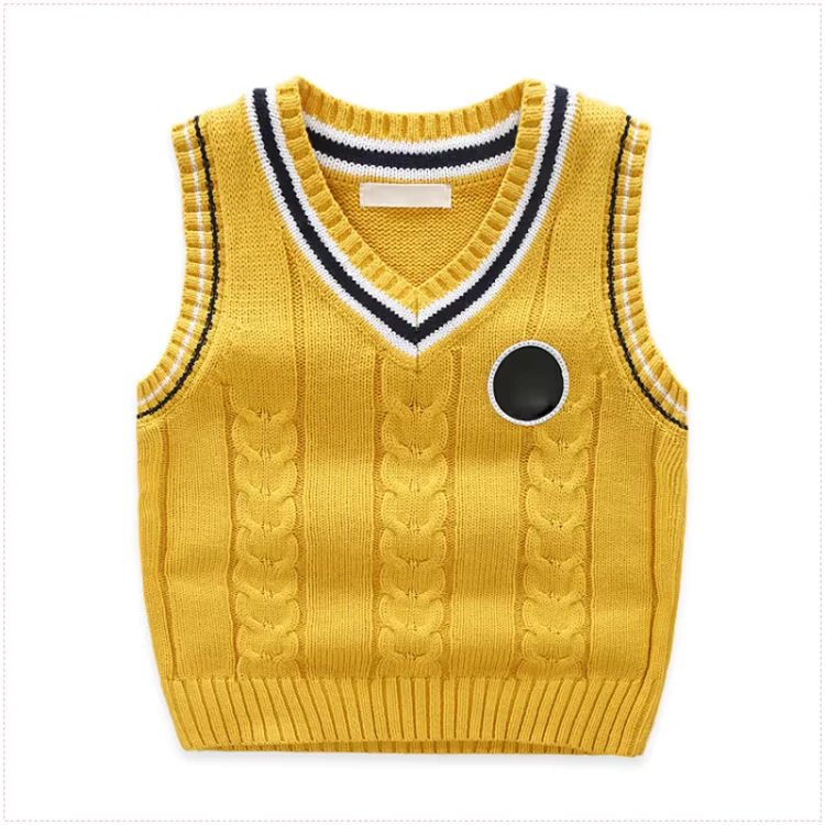 Custom-logo-Fall-Winter-Clothes-New-Fashion-Boys-Sweater-Knit-Baby-Sweater-Vest-School-Uniform