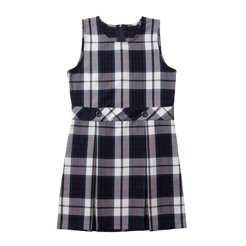 Custom-logo-Primary-Girls-Pinafore-Uniforms-Dress-School-Uniform-Girls-School-Dress
