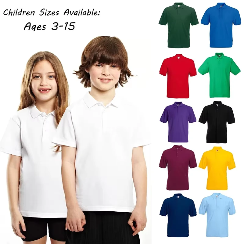 Custom-logo-School-Uniform-High-Quality-Cotton-3-13-Years-Old-Teen-Boys-Girls-Kids-T-shirtspolo-Shirts