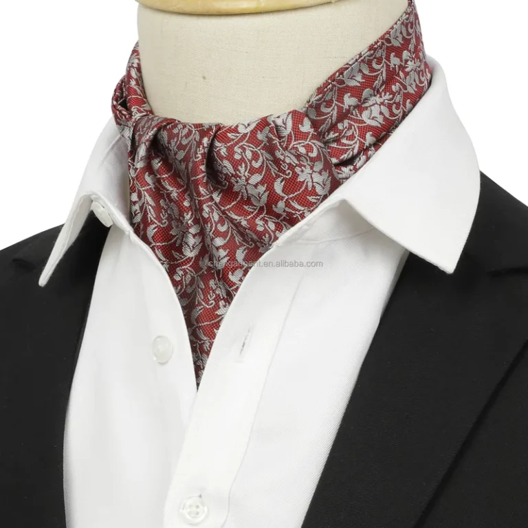 Custom-made-Mens-Paisley-Ties-Polyester-Woven-Red-Stripe-Fashion-Corporate-Custom-Logo-Cravat-Ascot