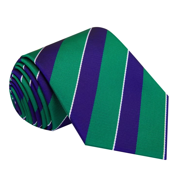 Customizable-Blue-Striped-Polyester-Tie-for-Men-Business-Formal-Casual-Party-Styles-Custom-Logo-Jacquard-Floral-Classic-Style