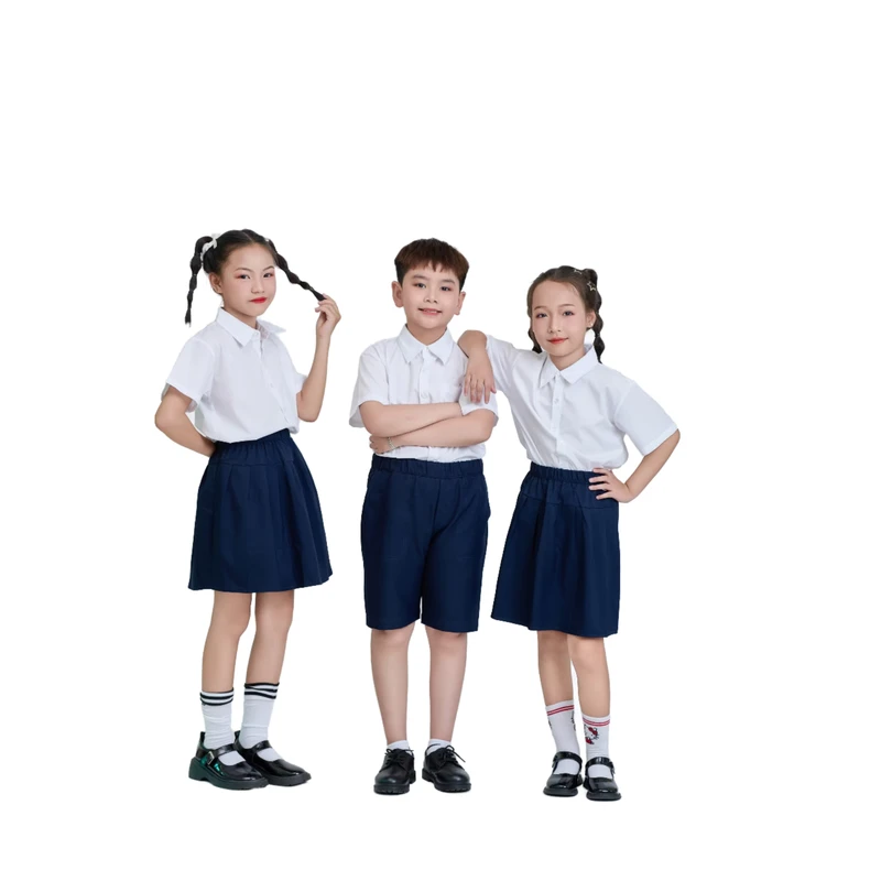 Customizable-Boys-Primary-School-Uniform-Shirt-with-Exclusive-Logo-Polyester-Cotton-Material-for-Children-of-All-Ages