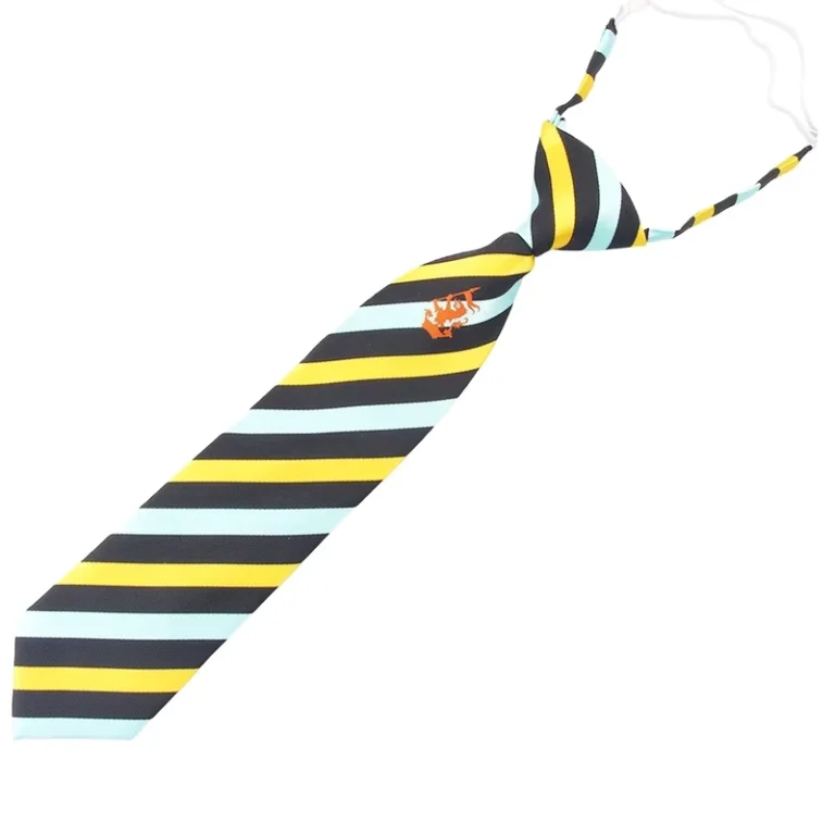 Customizable-Zip-Easy-Corporate-Company-School-Uniform-Student-Security-Skinny-Kid-Men-logo-Tie-with-Elastic-String-Tie-free-Tie