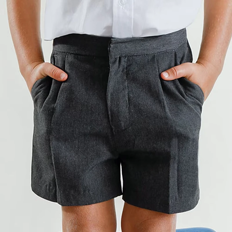 Customize-Design-School-Uniform-Wear-Pants-Manufacturer-Custom-Polyester-Shorts-Boys-School-Standard-Fit-Shorts-With-Pockets