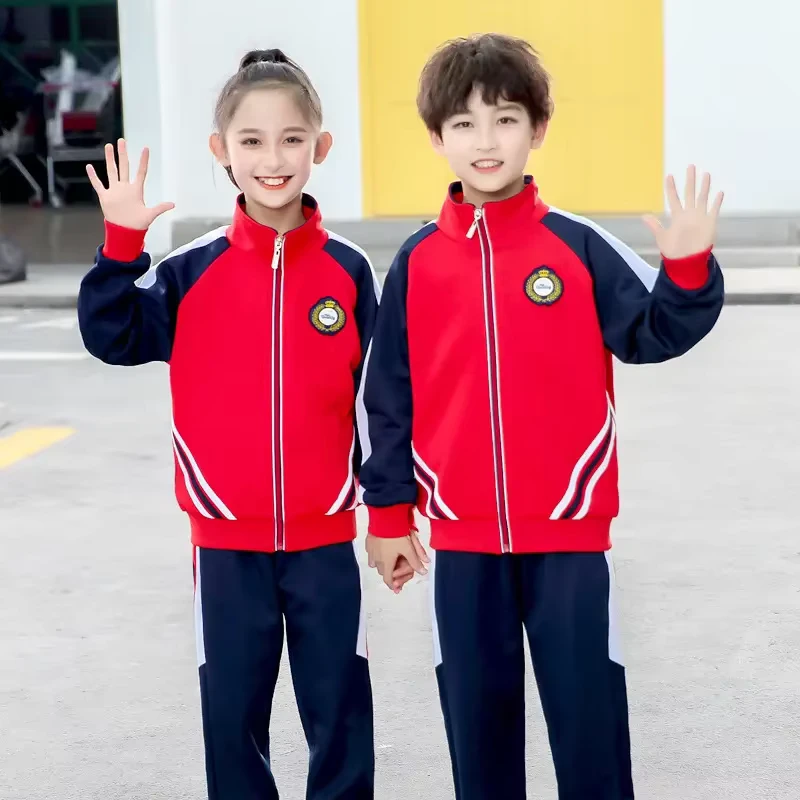 Customize-Kindergarten-Tracksuit-Set-Sports-Gym-Training-Suits-Sportswear-Sets-With-Full-Zipper-Primary-School-Sports-Sets