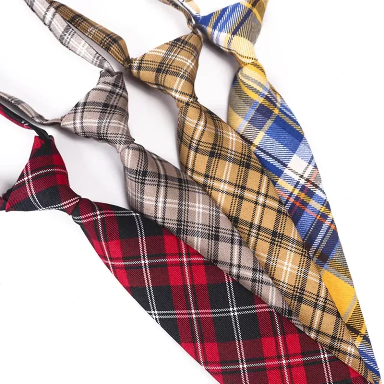 Customize-Plaid-School-Uniform-Tie-Students-Formal-Adjustable-Cotton-Neck-Tie-for-Children