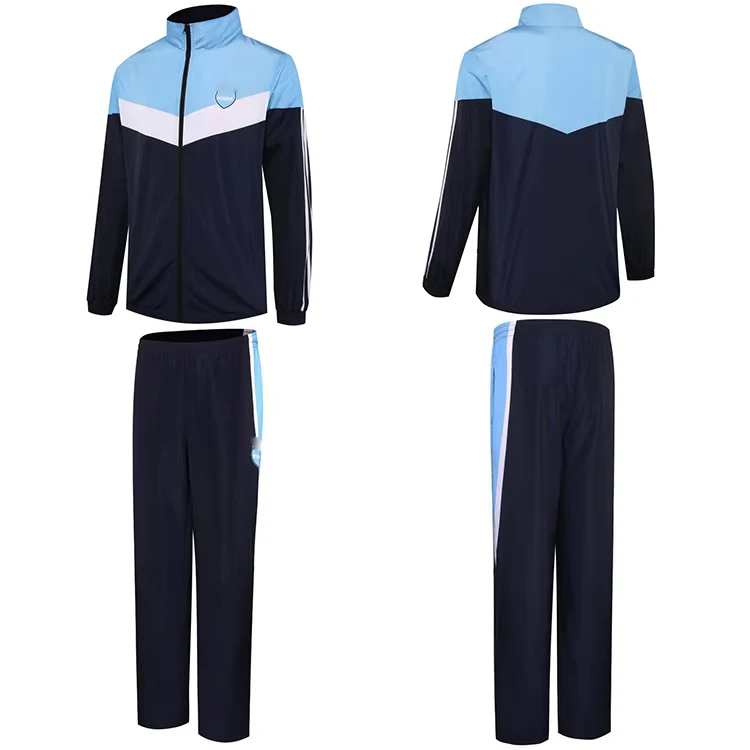 Customize-School-Logo-100-Polyester-With-Lining-Navy-School-Tracksuit-Sports-Contrasting-Color-School-Children-Tracksuit