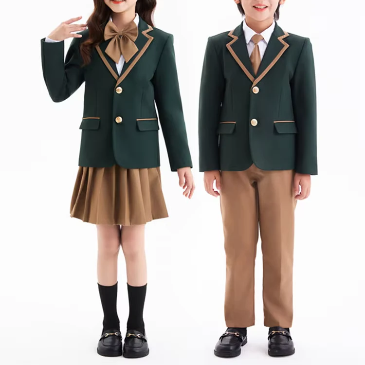 Customize-School-Uniform-Polyester-Cotton-4-Sets-of-Sportswear-for-Boys-and-Girls