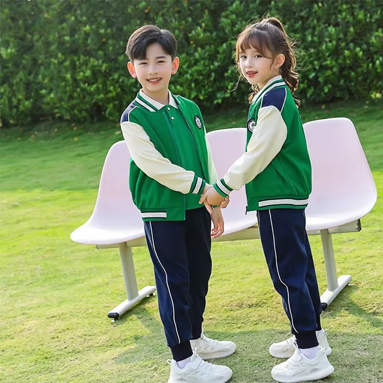 Customize-Soft-Cotton-Kids-Yellow-Tracksuit-Sports-School-Uniform-Set