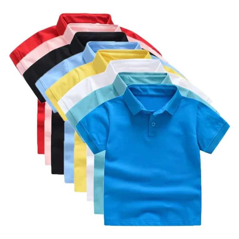 Customized-100-Pique-Cotton-Embroidered-logo-Plain-Kids-School-Uniform-Polo-Shirt
