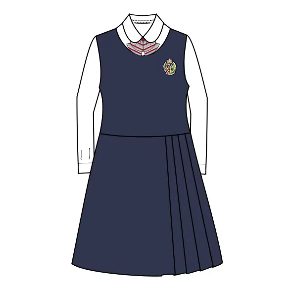 Customized-Beautiful-School-Uniform-Design-White-Shirt-With-Pinafore-Dress-Uniforms-School