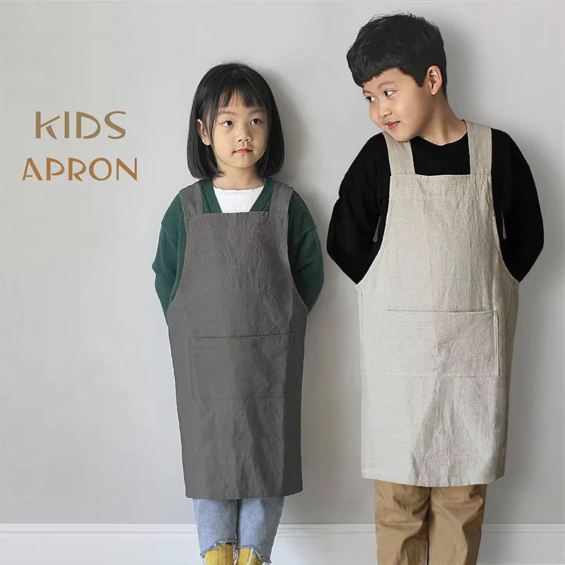 Customized-Childrens-Apron-logo-Printing-Calligraphy-Waterproof-Painting-Cover-up-Kitchen-Kindergarten-Boys-and-Girls-Art