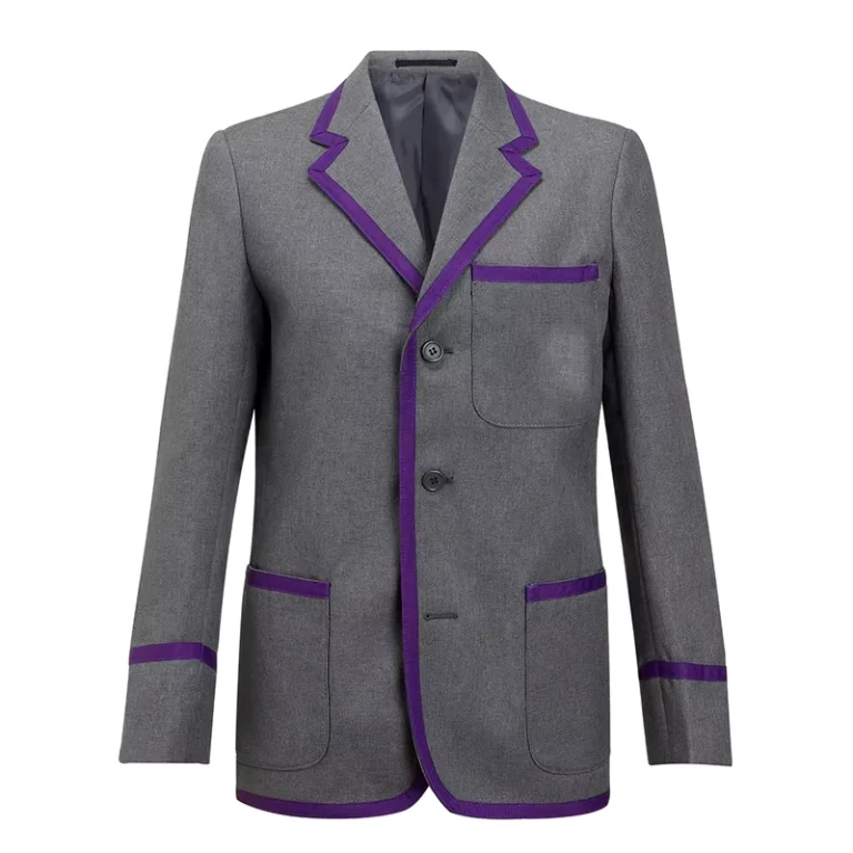 Customized-Classical-Schools-Unisex-Grey-High-School-Uniform-Blazers