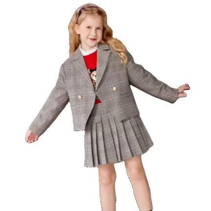 Customized-Clothing-Kids-Girls-Kids-Skirts-Clothing-Set-Girls-Kids-School-Uniform