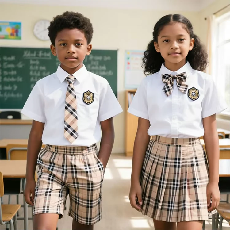 Customized-Cotton-Summer-School-Class-Uniforms-Sets-for-Kids-Children-Sports