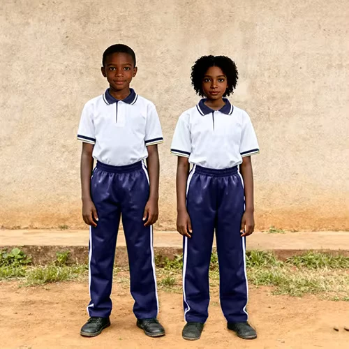 Customized-Cotton-Unisex-Short-Sleeved-School-Uniform-Sets-for-Children-Elementary-Secondary-Schools-PE-Use