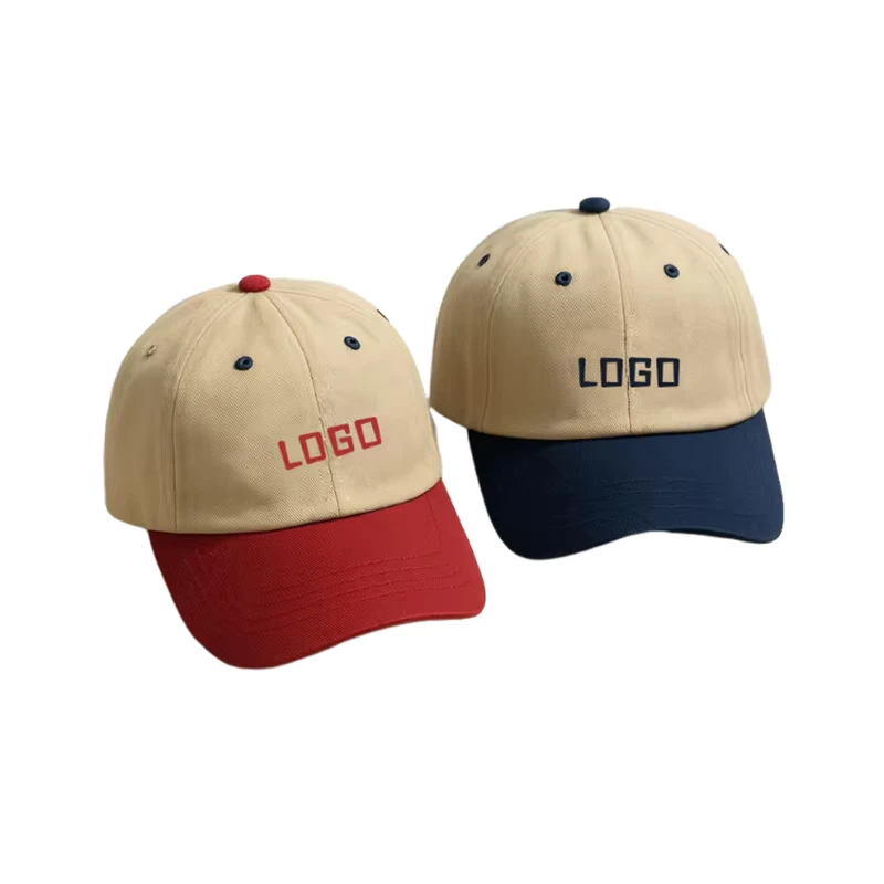 Customized-Embroidered-Logo-Baseball-Cap-Casual-Dual-Color-2-Color-Combinations-6-Panel-Blank-Sporty-Formal-Style-Bows-Pattern