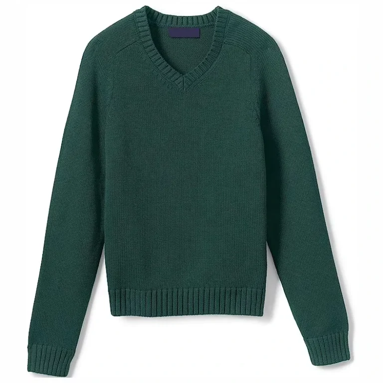 Customized-Fashion-Casual-Oversized-Long-Sleeve-V-neck-Pullover-School-Uniform-Sweater
